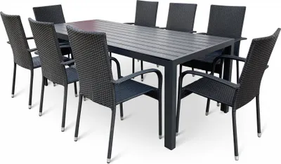 Obrázek produktu pro NORIMBERG 8 zahradní sestava 8+1, černý antracit