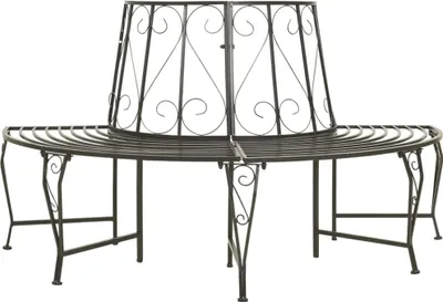 Obrázok produktu pre Záhradná lavička "Jucken" z ocele v striebornosivej farbe. Rozmery (d/š/v) 160x80x89 cm