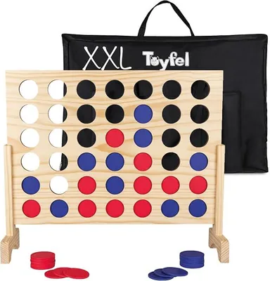 Produktbild von Silecomplaza Vier Gewinnt Spiel XXL Holzspielzeug groß aus  Holz für Kinder