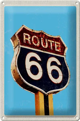 Produktbild von Blechschild Reise 20x30cm Amerika Route 66 Tankstelle Straße