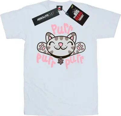 Imagen del producto de Camiseta para mujer de la serie "The Big Bang Theory" con el diseño "Soft Kitty Purr", modelo BI11484 (talla 3XL), color blanco