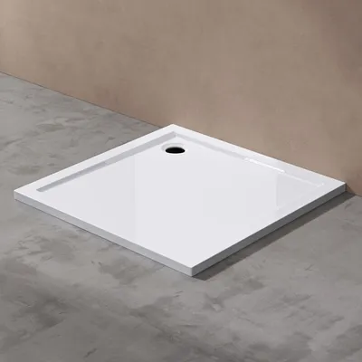 Immagine prodotto di doporro Piatto Doccia 100x100 H 4 cm Quadrato in Acrilico Bianco Design Bordato Resistente a Urti e Graffi - Faro1