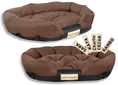 Produktbild von Hundebett 115x95 cm personalisierbar wasserdicht braun