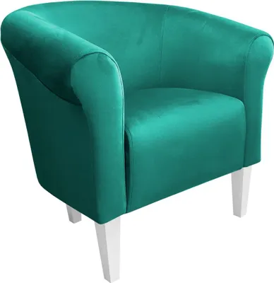 Obrázek produktu pro Křeslo Milo, nohy 20 cm, bílé, tyrkysové MG20