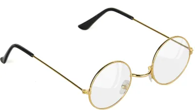 Produktbild von Runde Retro-Brille Weihnachtsmann gold
