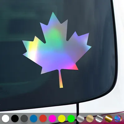 Produktbild von PantherPixel Kanada Aufkleber Canada Flagge Fahne Ahornblatt Sticker Auto Geschenkidee Farbe Oilslick-Hologramm