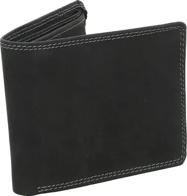 Produktbild von Leder Geldbörse Hochformat RFID-Schutz 8 Kartenfächer Kleingeldfach mit Druckknopf