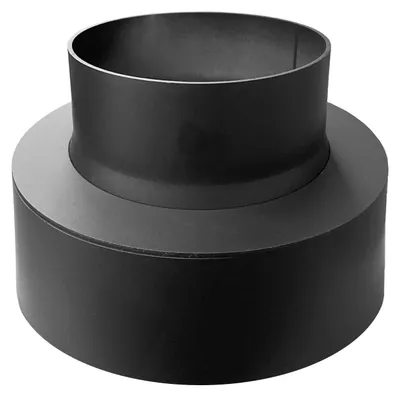 Produktbild von Raik Basic Reduzierung 180mm – 130mm schwarz für Rauchrohr / Ofenrohr