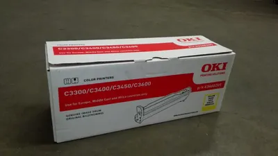 Produktbild von OKI 43460205, Original, C3300, C3400, C3450, C3600, 15000 Seiten, Laserdrucken, Gelb, Schwarz