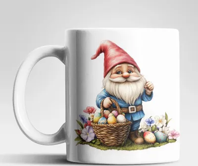 Produktbild von Ostern Gnom Ostereier Kaffeetasse Teetasse Tasse Geschenkidee 325 ml – Gnom-02