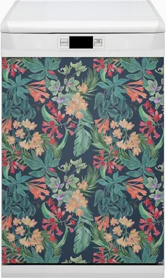 Produktbild von Magnetmatte Geschirrspüle Abwaschbar Küche Magnete  Nachbildung 45x80 cm  - Tropenmuster