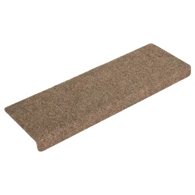 Obrázek produktu pro Schodové rohože samolepicí 15 ks 65 x 21 x 4 cm béžové s obdélníkovým okrajem