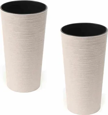 Produktbild von SIENA GARDEN Pflanzgefäß LOCON 2er-Set 30 cm weiß