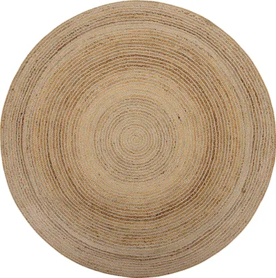 Produktbild von BELIANI Koberec béžový juta 140 x 140 cm bez vzoru boho styl strojově tkaný kulatý moderní obývací pokoj ložnice