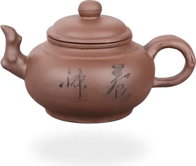 Produktbild von tea4chill chinesische Teekanne aus Ton 400ml, handgefertigt, Zweige hell