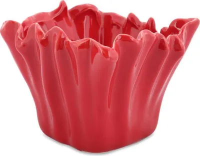 Image de Bol carré rouge corail