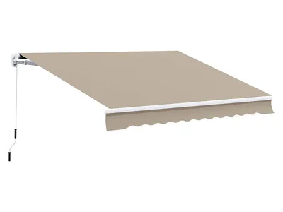 Produktbild von Outsunny Markise Alu-Markise Aluminium-Gelenkarm-Markise Sonnenschutz Beige