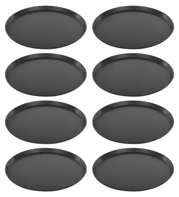Immagine prodotto di Set di vassoi servitore, realizzati in plastica resistente, con superficie antiscivolo, colore nero
