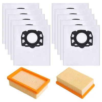 Image de Lot de 10 sacs d'aspirateur avec filtres, compatibles avec différents modèles