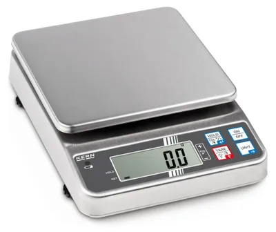 Immagine prodotto di KERN Tischwaage FOB 3K1 (Wägebereich 1 g - 3 kg, Edelstahlausführung)