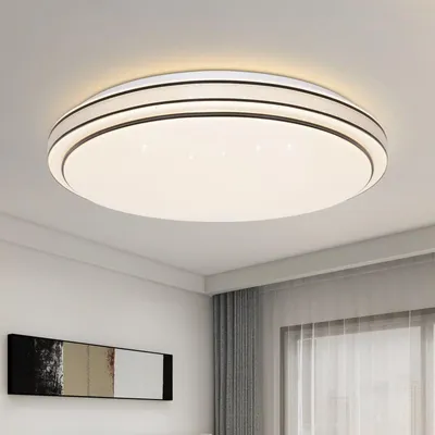 Produktbild von ZMH Deckenlampe LED Deckenleuchte Schlafzimmer - Ø27cm Schlafzimmerlampe Sternenhimmel 12W Flurlampe Warmweiß Modern Küchenlampe Rund Wohnzimmer Deckenbeleuchtung für Flur Küche Kinderzimmer