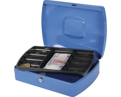 Obrázok produktu pre Pokladnička 30x24x9 cm modrá/ červená/ sivá