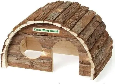 Image de Karlie Wonderland Maisons rondes Sam - Maisons pour rongeurs - Bois - Marron - 24x15x16 cm