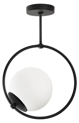 Image de Suspension Luminaire en métal noir L 26 cm E27 40 W IP20