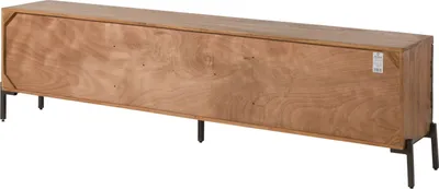 Image de MASSIVMOEBEL24 | Meuble TV en Bois de récupération 225x63x40 naturel laqué LYON #122
