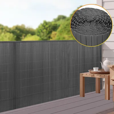 Obrázek produktu pro Jayseuw PVC zástěna na soukromí plot zástěna na plot balkon šedá 90 x 400 cm
