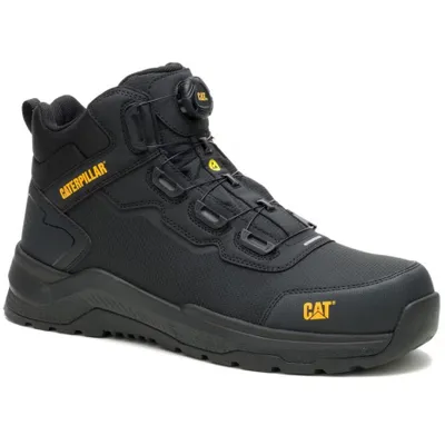 Produktbild von Caterpillar Inductor Tech Mid Schwarz Arbeitsschuhe Sicherheitsstiefel Stahlkappe BOA S3 Gr. 44