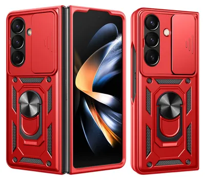 Produktbild von Outdoor Hülle mit Kameraschutz Ringhalter für Samsung Galaxy Z Fold 8 Ultra Rot