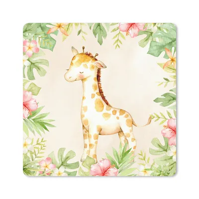 Produktbild von MuchoWow® Mauspad Mousepad Giraffe - Dschungel - Aquarell 30x30 cm - Mousepads - Maus Mat - Pad - Mausunterlage - Gaming