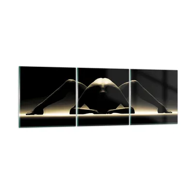 Produktbild von Bilder auf glas - Nackter Körper Modell künstlerische Pose - 120x40cm - Glasbilder - Wandbilder - Kunstdruck - Wanddekoration aus Glas - Glas Bilder - Wandbild auf Glas - GCA120x40-0321