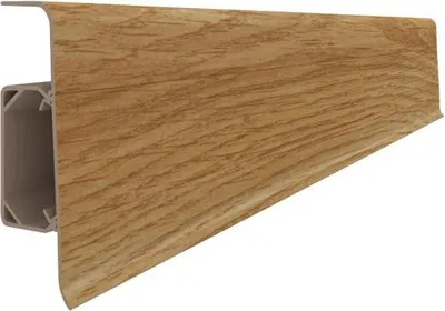Obrázek produktu pro VILO PVC soklová lišta ESQUERO 640 – 2,5 m Prémiová soklová lišta s kabelovým kanálem – voděodolná a odolná proti nárazům – připravena k montáži na laminát, vinyl a