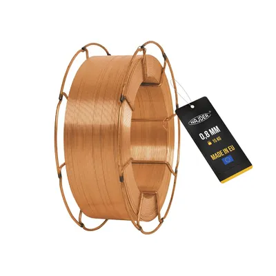Produktbild von NAJDER Verkupferter Schweißdraht ER70S-6 0,8 mm, 15 kg. Zum Schweißen im MIG/MAG-Verfahren, zum Schweißen von unlegiertem Baustahl. Korrosionsbeständiger Draht