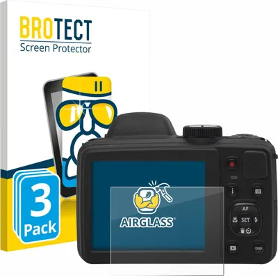 Produktbild von 3x BROTECT Schutzglas für Kodak Pixpro AZ405 Schutzfolie Panzer Folie Glas Display Schutz klar