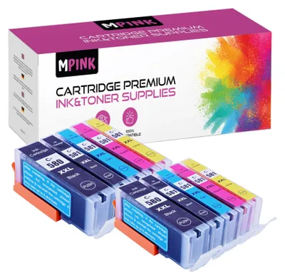 Produktbild von 10x Tinte für Canon PGI-580 CLI-581 Pixma TR8550 TS6150 TS9150 CMYKK