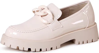 Produktbild von topschuhe24 2327 Damen Lack Halbschuhe Plateau Slipper, Farbe:Beige, Größe:39 EU