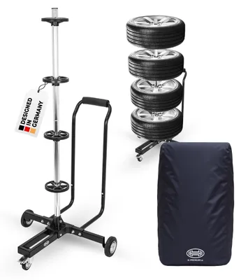 Obrázok produktu pre HEYNER® Kolesový set, vhodný pre vozidlá s maximálnou hmotnosťou 100 kg a s pneumatikami šírky 285 mm, s rukoväťou