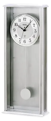 Produktbild von AMS F5280 Pendel-Funkwanduhr mit Aluminium-Metallgehäuse