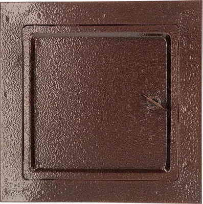 Obrázok produktu pre Krbové dvierka KOTARBAU® 140 x 140 mm Medené antické dvierka na krbové kachle s tepelným štítom na otváranie pomocou skrutky s ornamentom alebo mince