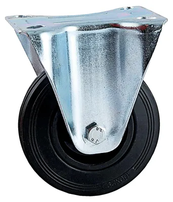 Image de Roulette D50mm caoutchouc noir platine fixe - AVL - 508819A