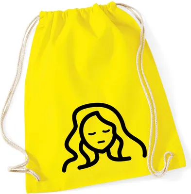 Produktbild von Huuraa Turnbeutel Jungfrau Sternzeichen Symbol 12 Liter Yellow Baumwolle Rucksack Geschenkidee