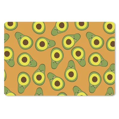 Produktbild von MuchoWow® Mauspad Mousepad Kawaii - Muster - Avocado 27x18 cm - Mousepads - Maus Mat - Pad - Mausunterlage - Büroartikel - Desk Matten