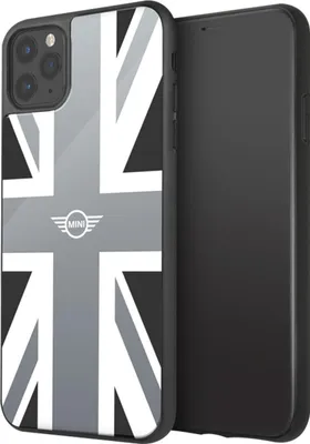 Produktbild von Mini, iPhone 11 Pro Max TPU-Hülle mit Union Jack-Motiv auf der Rückseite, Weiß / Schwarz