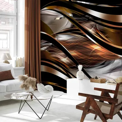 Produktbild von Selbstklebende Folie Fototapete - Amber storm 245x175 cm Abstrakt a-A-0088-a-b