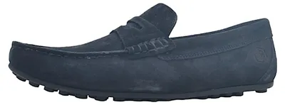 Image de Chaussures de ville pour hommes, modèle "Slipper", couleur bleue, style décontracté