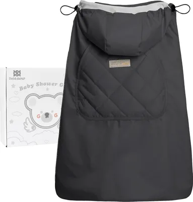 Produktbild von Bebear Winterbezug für Babytrage Warm Universal Hoodie Babytragebezug für alle Jahreszeiten(Grau)