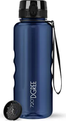 Produktbild von uberBottle crystalClear Trinkflasche mit Sieb 1500ml / Sapphire Blue/ 720DGREE